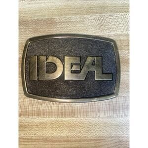 Vintage 1978 Adezy Denver USA Brass Belt Buckle IDEAL